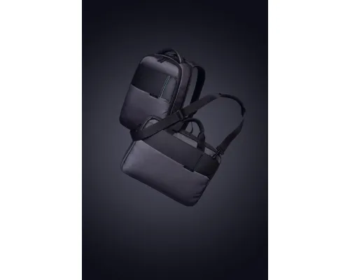 Сумка для ноутбука Qibyte Laptop Bag, темно-серая с черными вставками