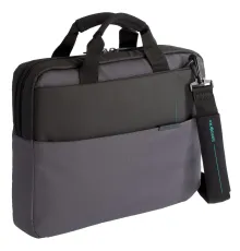 Сумка для ноутбука Qibyte Laptop Bag, темно-серая с черными вставками