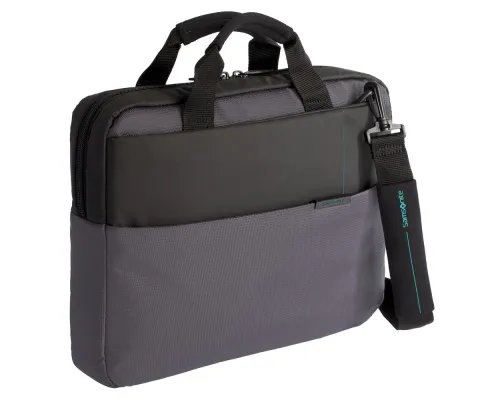 Сумка для ноутбука Qibyte Laptop Bag, темно-серая с черными вставками