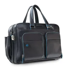 Сумка мужская для ноутбука Piquadro Blue Square, черная