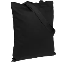 Холщовая сумка BrighTone, черная с черными ручками