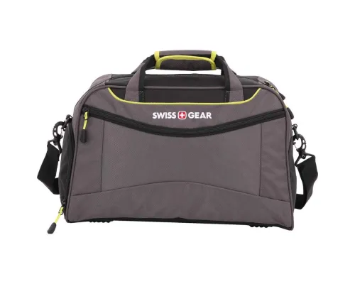 Сумка спортивная Swissgear, серая с зеленым Сумка спортивная Swissgear, серая с зеленым
