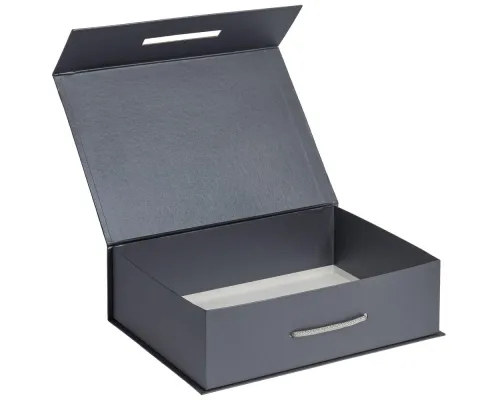 Коробка Case, подарочная, темно-серебристая