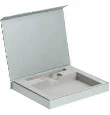 Коробка Memo Pad для блокнота, флешки и ручки, серебристая
