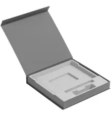 Коробка Memoria под ежедневник, аккумулятор и ручку, серая
