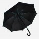 Зонт-трость BACK TO BLACK, пластиковая ручка, полуавтомат