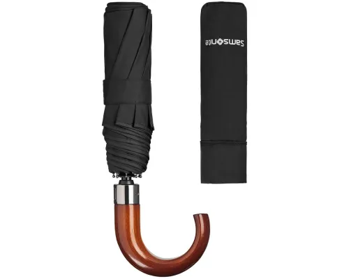 Складной зонт Wood Classic S, черный Складной зонт Wood Classic S, черный