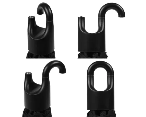 Зонт складной Clevis с ручкой-карабином, темно-синий Зонт складной Clevis с ручкой-карабином, темно-синий