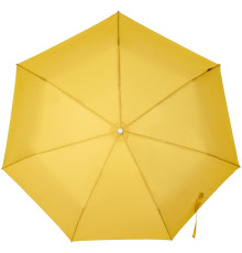 Складной зонт Alu Drop S, 3 сложения, 7 спиц, автомат, желтый (горчичный)