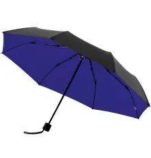 Зонт складной с защитой от УФ-лучей Sunbrella, ярко-синий с черным
