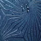 Зонт-трость Magic с проявляющимся цветочным рисунком, темно-синий