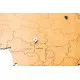 Деревянная карта России с названиями городов, коричневая