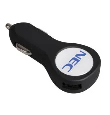 Автомобильное зарядное устройство с подсветкой Logocharger Slim, черное