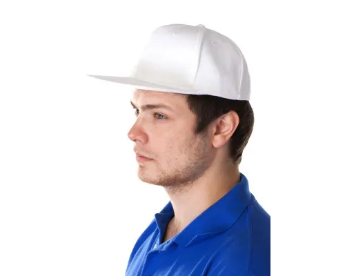 Бейсболка Unit Snapback с прямым козырьком, белая
