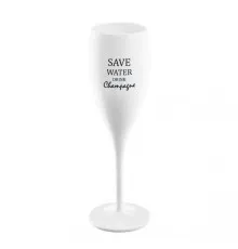 Бокал для шампанского Save Water Drink Champange, белый